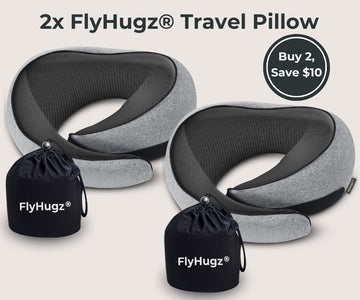 FlyHugz® 360° Ergonomic Travel Pillow – Ultimate Neck Support for Flights & Long Trips