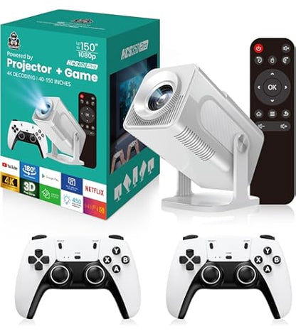 HCS350 Pro 1080P Gaming Projector with WiFi, Bluetooth & Built-in Games