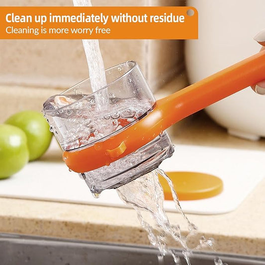 Upgraded Peeling Knife with Storage Box – Ergonomic Stainless Steel Swivel Vegetable Peeler for Fruits, Carrots, and Potatoes (Orange)