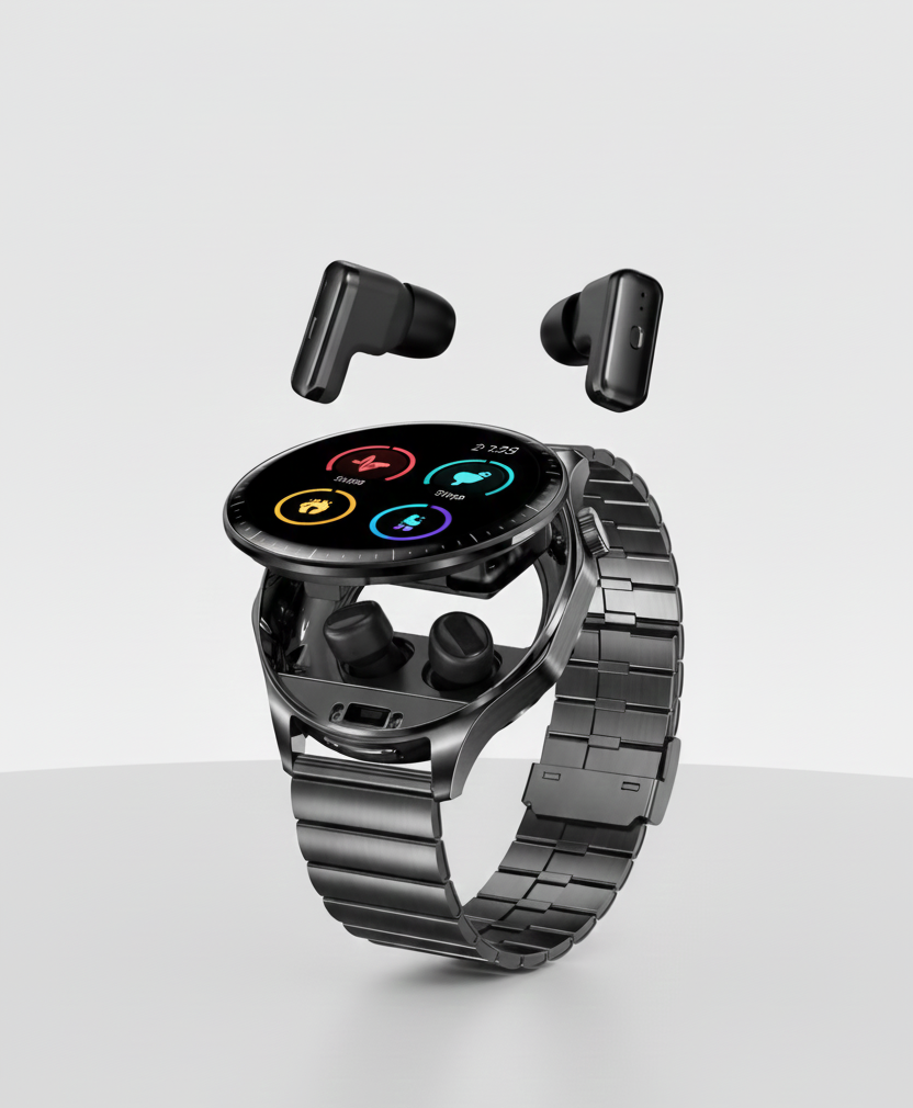 Haino Teko 12 Waterproof Smartwatch with Wireless Earphones