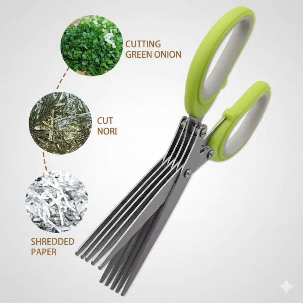 5 layer Multifunctional Stainless Steel Scissors