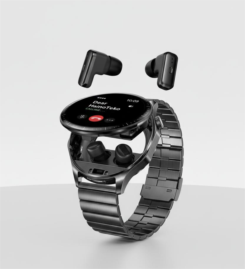 Haino Teko 12 Waterproof Smartwatch with Wireless Earphones