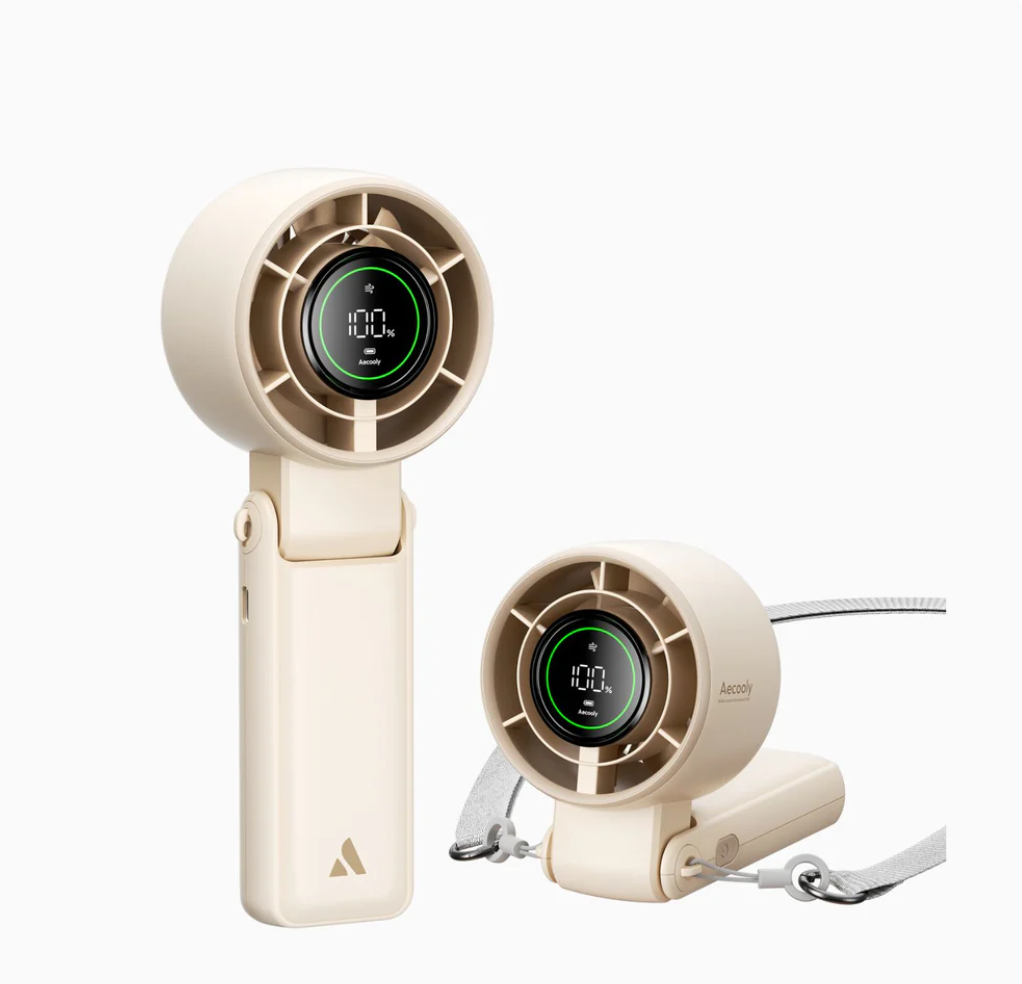 Foldable Handheld Fan, Portable High Speed Rechargeable 10000mAh Mini Turbo Fan