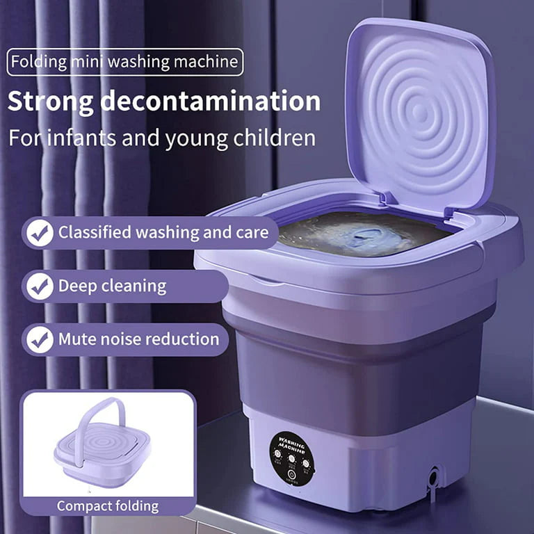 Portable Mini Washing Machine & Dryer | Wireless Charging |Free Extra Unit