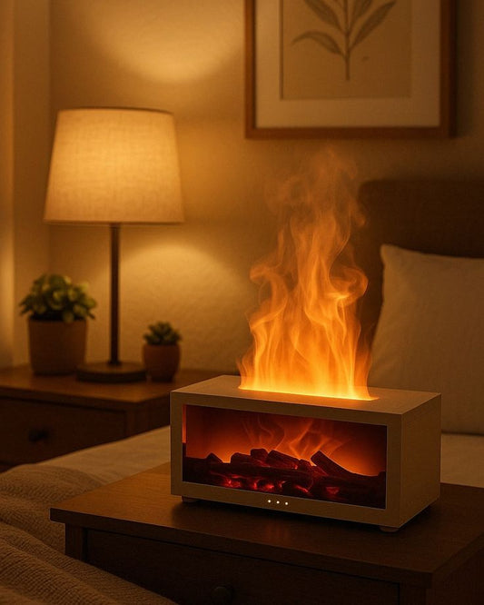 FlameGlow Fireplace Aroma Diffuser  Relax Breathe & Unwind in Style