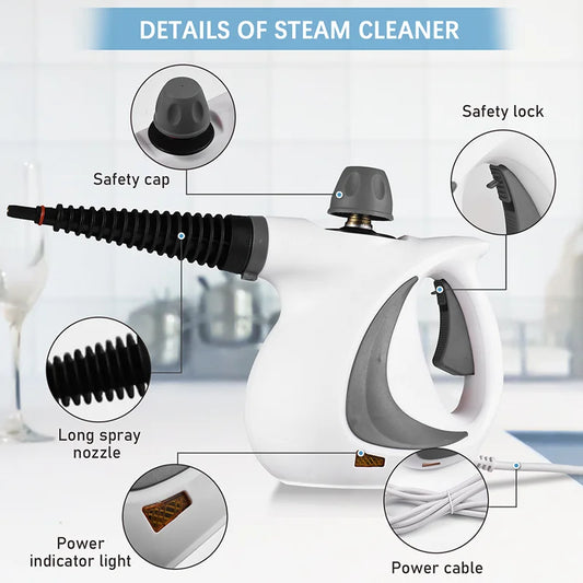 Ultimate Steam Cleaner 12 pcs Accessories, Multi-Purpose Steamer